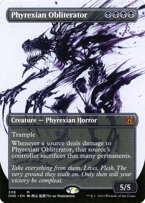 Phyrexian Obliterator (Borderless · Showcase · Full Art) (ONE 308) [Phyrexia: All Will Be One]