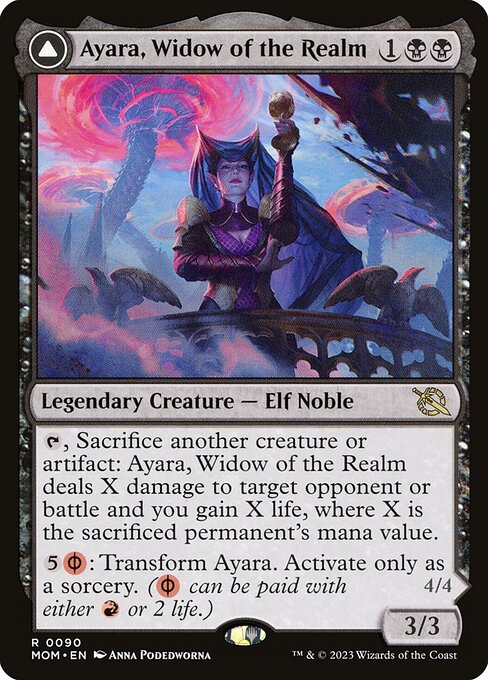 Ayara, Widow of the Realm // Ayara, Furnace Queen (MOM 90) [March of the Machine]