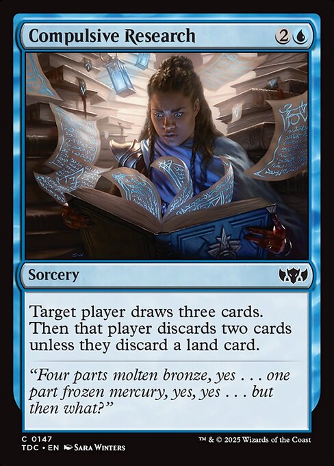 Compulsive Research (TDC 147) [Tarkir: Dragonstorm Commander]