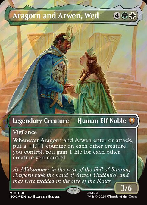Aragorn and Arwen, Wed (Borderless) (HOC 68) [The Hobbit Eternal]