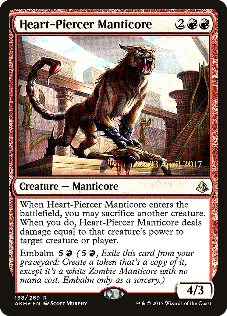 Heart-Piercer Manticore [Amonkhet Prerelease Promos]