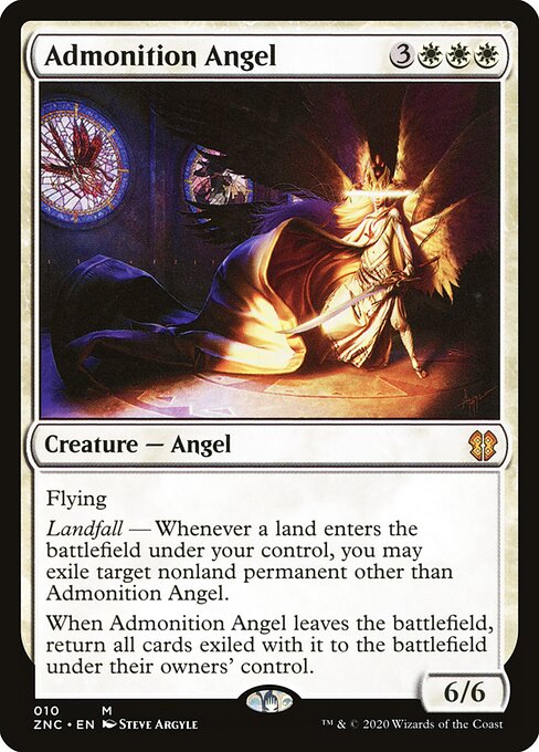 Admonition Angel (ZNC 10) [Zendikar Rising Commander]