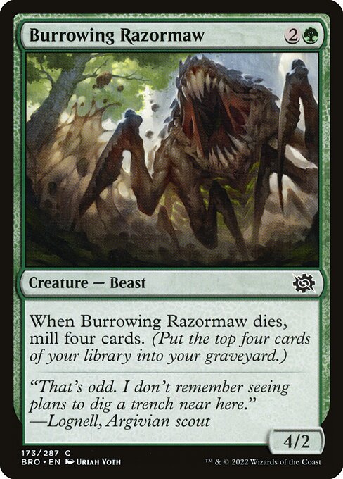 Burrowing Razormaw (BRO 173) [The Brothers' War]