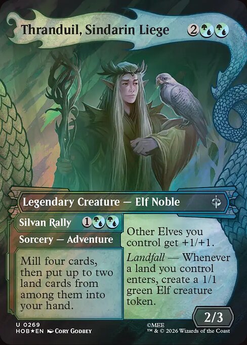 Thranduil, Sindarin Liege // Silvan Rally (Borderless · Showcase) (HOB 269) [The Hobbit]