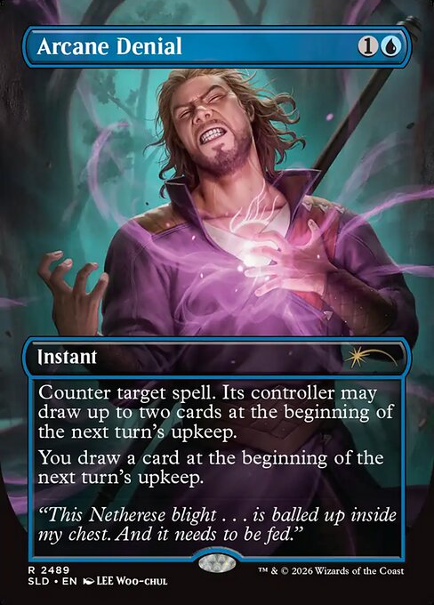 Arcane Denial (Borderless) (SLD 2489) [Secret Lair Drop]