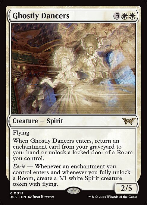 Ghostly Dancers (DSK 13) [Duskmourn: House of Horror]