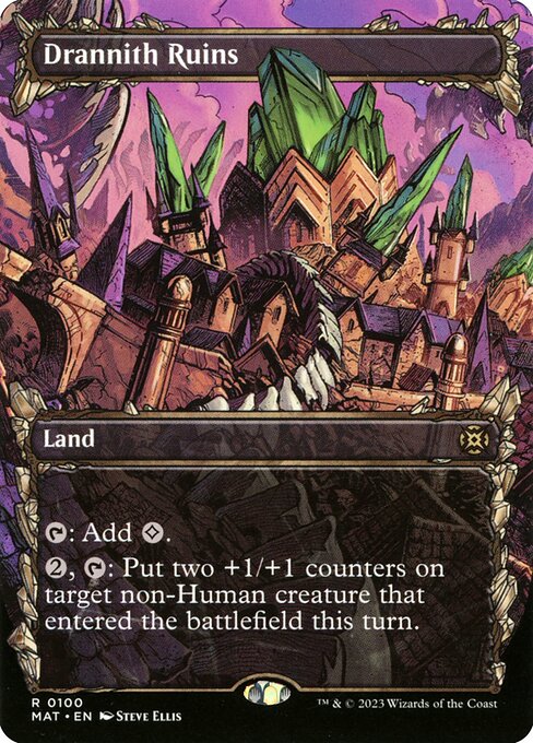 Drannith Ruins (Borderless · Showcase) (MAT 100) [March of the Machine: The Aftermath]