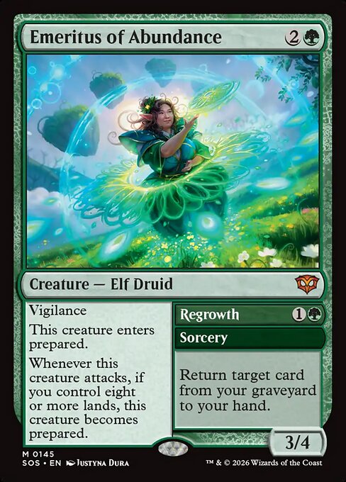 Emeritus of Abundance // Regrowth (SOS 145) [Secrets of Strixhaven]