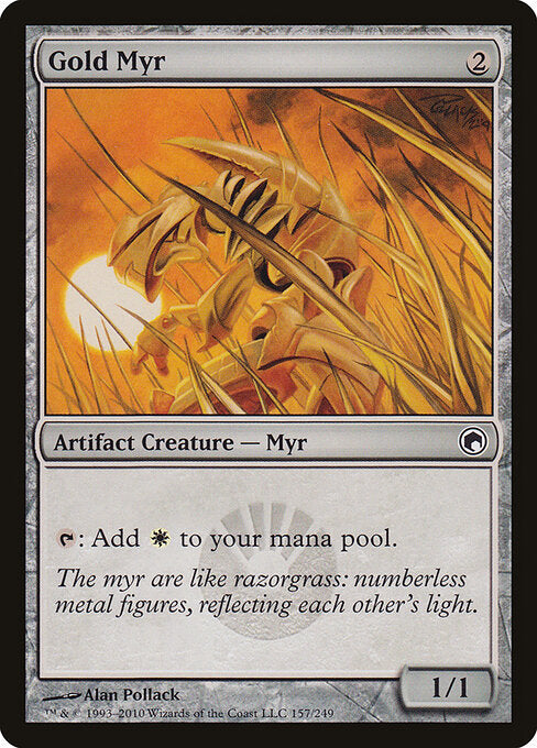 Gold Myr (SOM 157) [Scars of Mirrodin]
