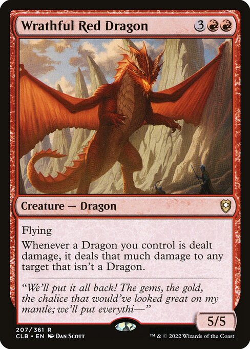 Wrathful Red Dragon (CLB 207) [Commander Legends: Battle for Baldur's Gate]