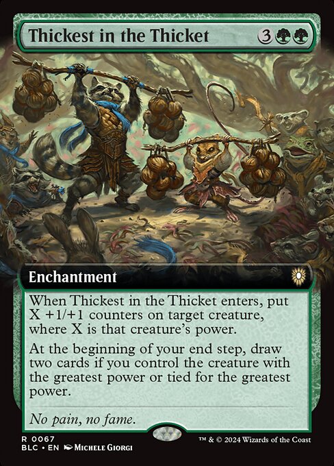 Thickest in the Thicket (BLC 67) [Bloomburrow Commander]