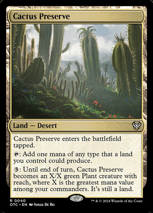 Cactus Preserve (OTC 40) [Outlaws of Thunder Junction Commander]
