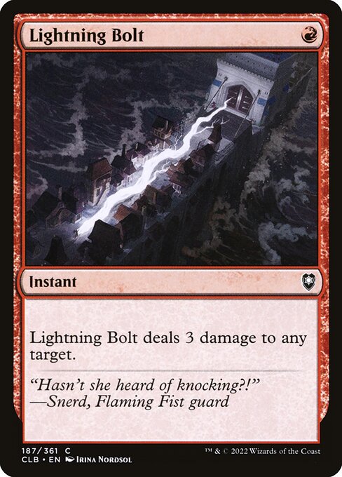 Lightning Bolt (CLB 187) [Commander Legends: Battle for Baldur's Gate]