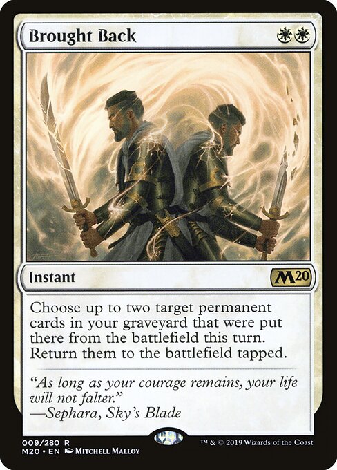 Brought Back (M20 9) [Core Set 2020]
