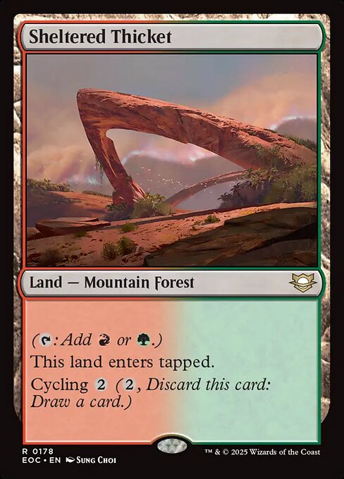 Sheltered Thicket (EOC 178) [Edge of Eternities Commander]