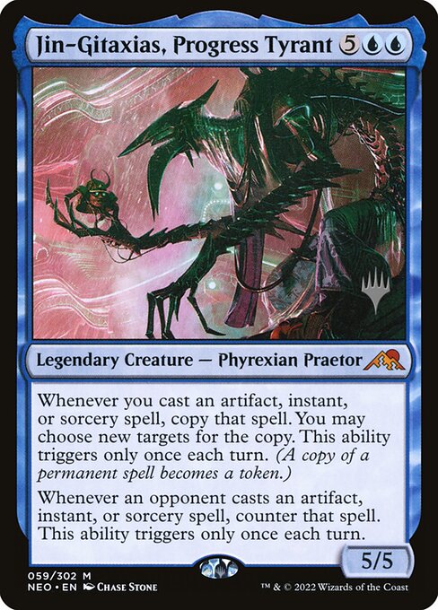 Jin-Gitaxias, Progress Tyrant (PNEO 59p) [Kamigawa: Neon Dynasty Promos]