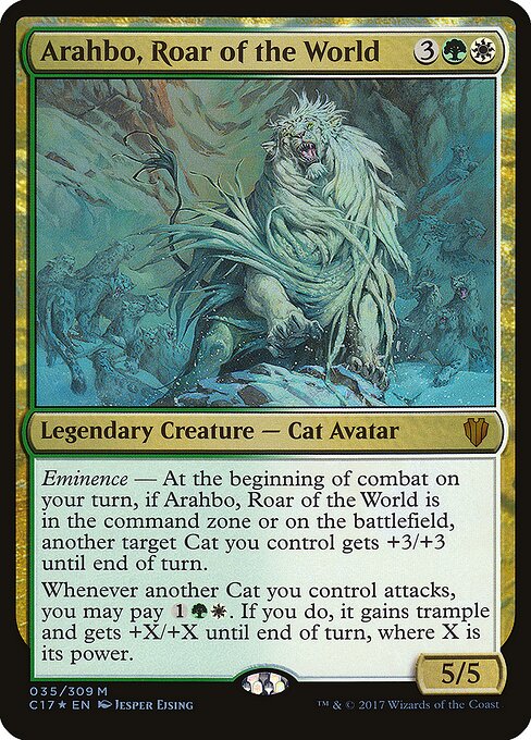 Arahbo, Roar of the World (OC17 35) [Commander 2017 Oversized]