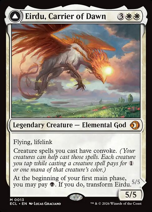 Eirdu, Carrier of Dawn // Isilu, Carrier of Twilight (ECL 13) [Lorwyn Eclipsed]
