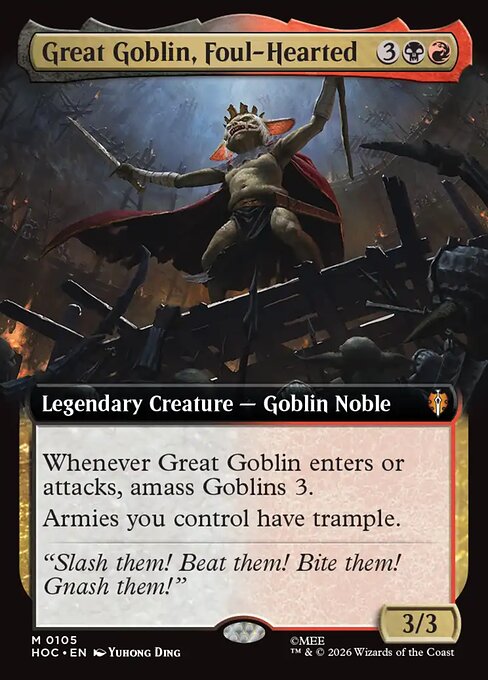 Great Goblin, Foul-Hearted (Extended Art) (HOC 105) [The Hobbit Eternal]