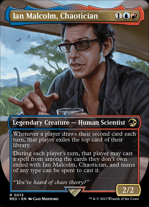 Ian Malcolm, Chaotician (Borderless · Full Art) (REX 13) [Jurassic World Collection]