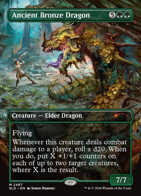 Ancient Bronze Dragon (Borderless) (SLD 2487) [Secret Lair Drop]