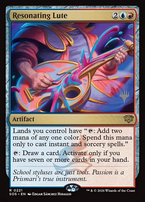 Resonating Lute (PSOS 221p) [Secrets of Strixhaven Promos]