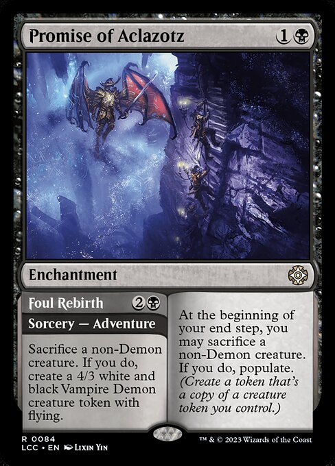 Promise of Aclazotz // Foul Rebirth (LCC 84) [The Lost Caverns of Ixalan Commander]