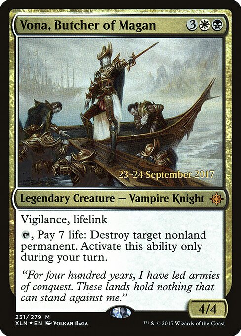 Vona, Butcher of Magan (PXLN 231s) [Ixalan Promos]