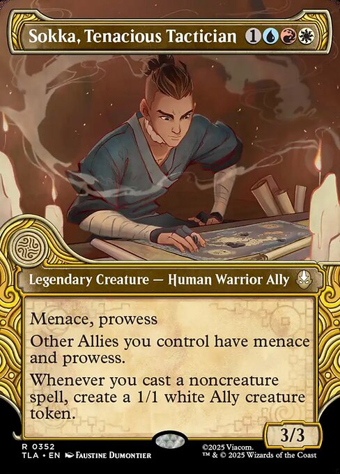 Sokka, Tenacious Tactician (Borderless · Showcase) (TLA 352) [Avatar: The Last Airbender]