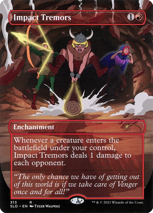 Impact Tremors (Borderless · Full Art) (SLD 313) [Secret Lair Drop]