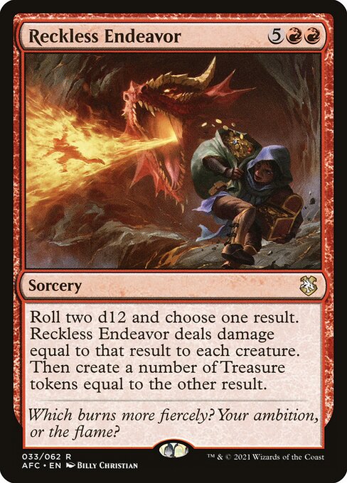 Reckless Endeavor (AFC 33) [Forgotten Realms Commander]