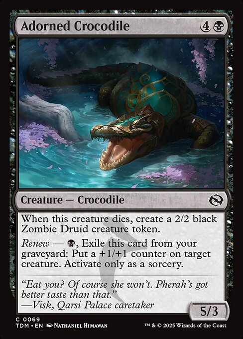 Adorned Crocodile (TDM 69) [Tarkir: Dragonstorm]