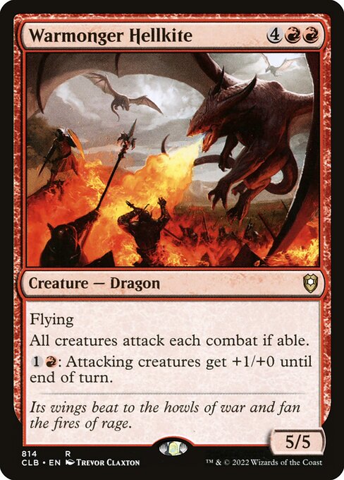 Warmonger Hellkite (CLB 814) [Commander Legends: Battle for Baldur's Gate]