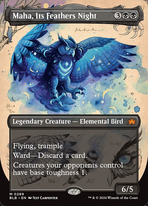 Maha, Its Feathers Night (BLB 289) [Bloomburrow]