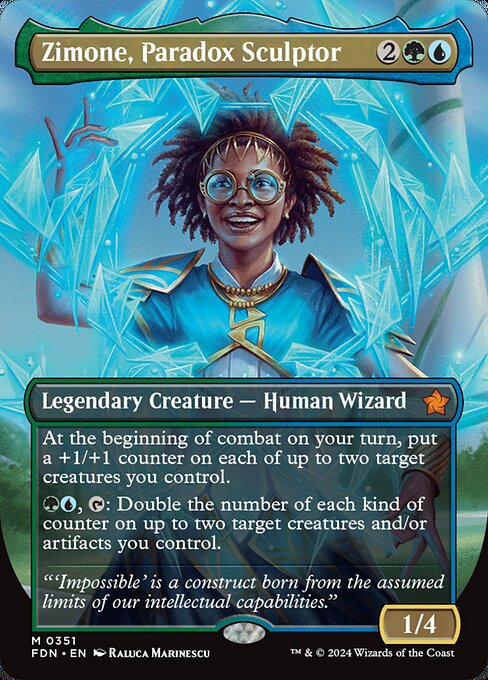 Zimone, Paradox Sculptor (Borderless · Full Art) (FDN 351) [Foundations]