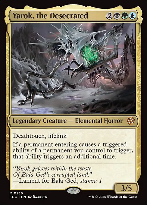Yarok, the Desecrated (ECC 136) [Lorwyn Eclipsed Commander]