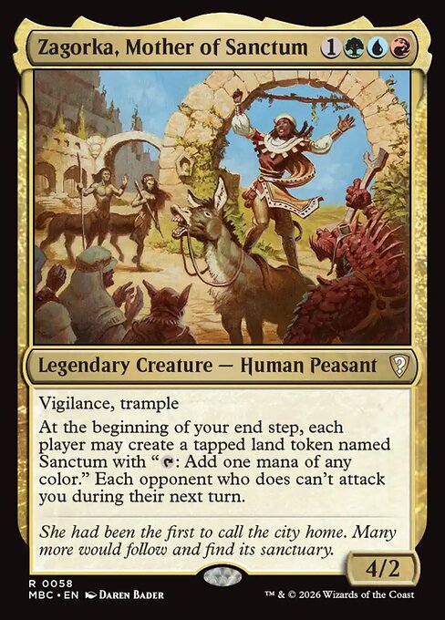 Zagorka, Mother of Sanctum (MBC 58) [Mystery Booster Commander Edition]
