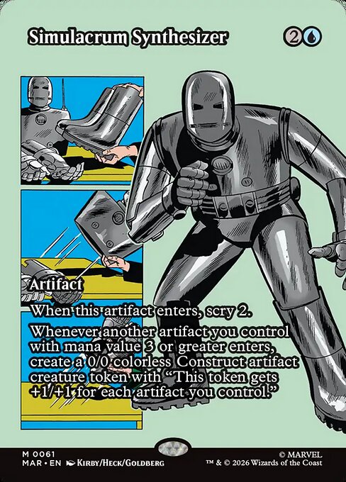 Simulacrum Synthesizer (Borderless · Full Art) (MAR 61) [Marvel Universe]