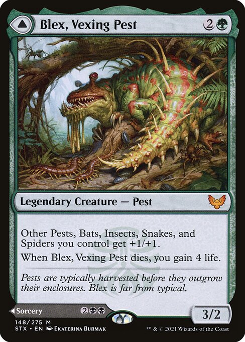 Blex, Vexing Pest // Search for Blex (STX 148) [Strixhaven: School of Mages]