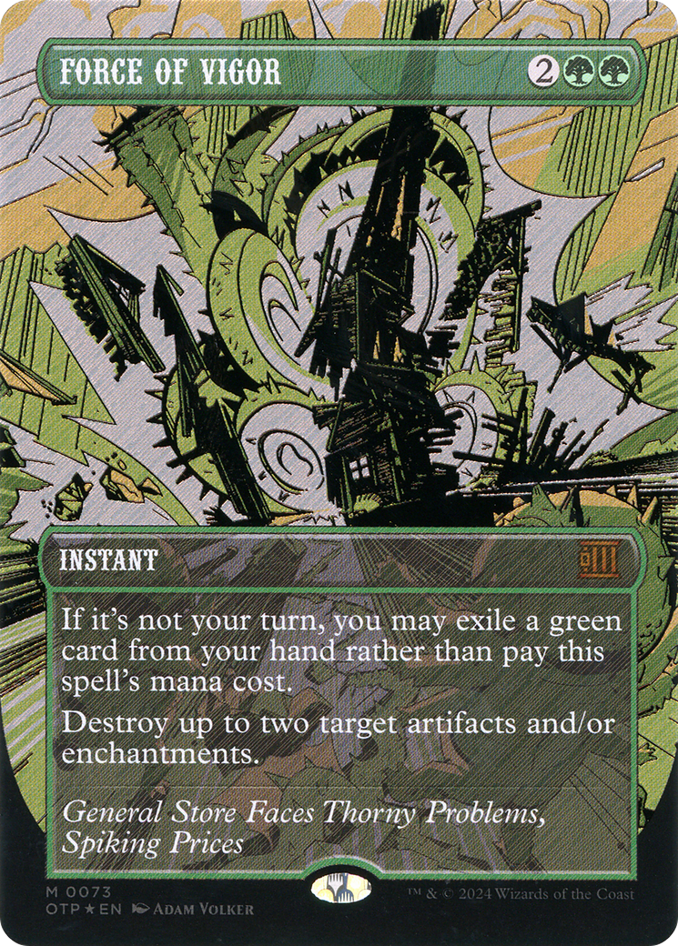 Force of Vigor (Textured Foil) [Outlaws of Thunder Junction: Breaking News]