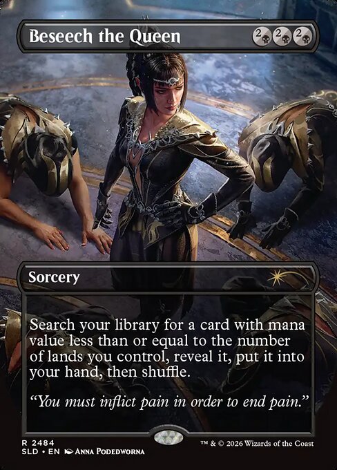 Beseech the Queen (Borderless) (SLD 2484) [Secret Lair Drop]