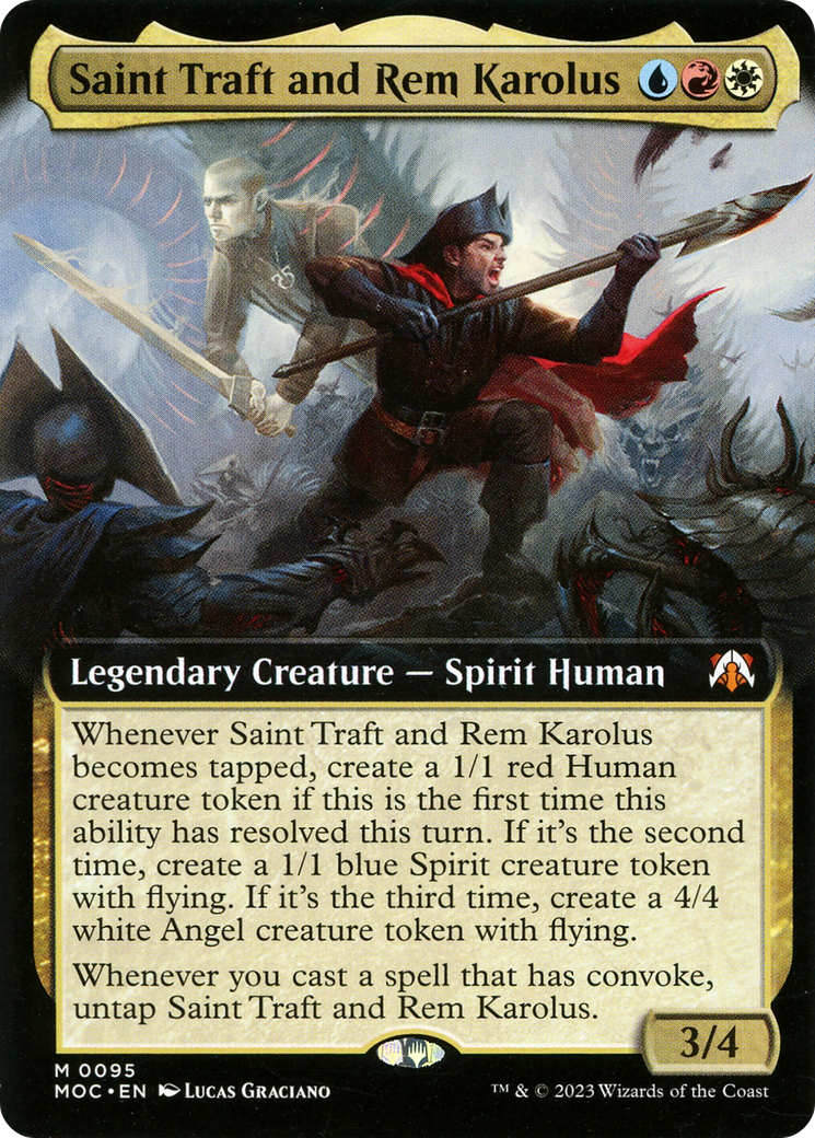 Saint Traft and Rem Karolus (Extended Art) [March of the Machine Commander]