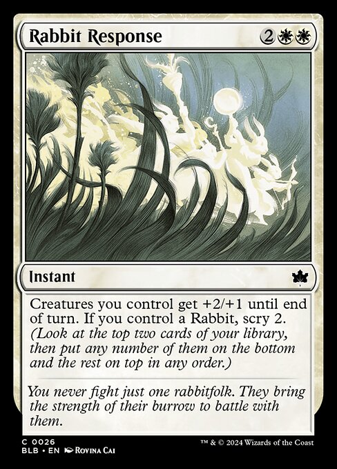 Rabbit Response (BLB 26) [Bloomburrow]