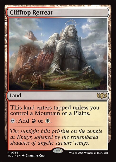 Clifftop Retreat (TDC 351) [Tarkir: Dragonstorm Commander]
