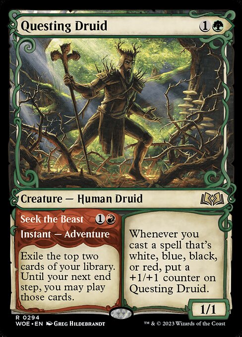 Questing Druid // Seek the Beast (WOE 294) [Wilds of Eldraine]