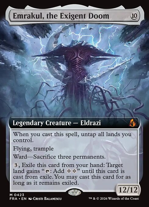 Emrakul, the Exigent Doom (Extended Art) (FRA 423) [Reality Fracture]
