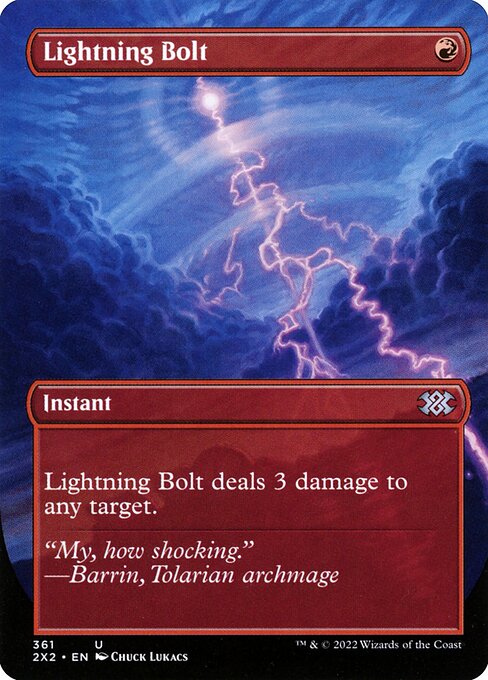 Lightning Bolt (Borderless) (2X2 361) [Double Masters 2022]