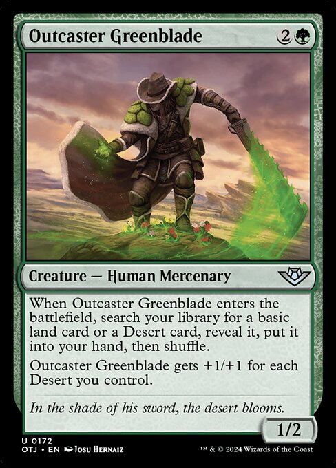 Outcaster Greenblade (OTJ 172) [Outlaws of Thunder Junction]