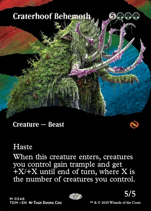 Craterhoof Behemoth (Borderless · Showcase) (TDM 346) [Tarkir: Dragonstorm]