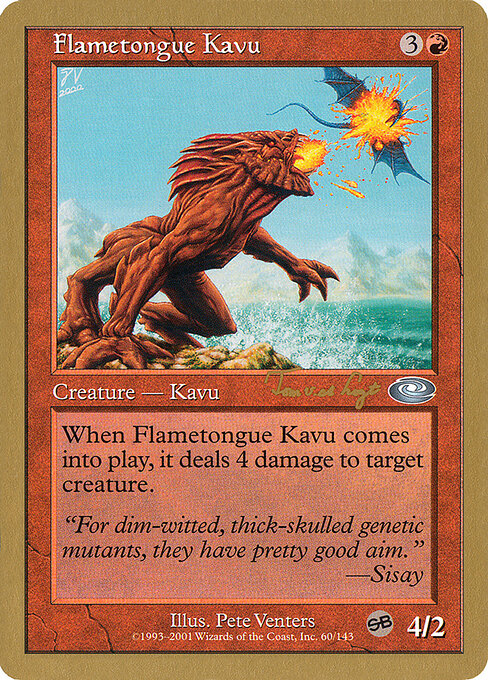 Flametongue Kavu (WC01 tvdl60sb) [World Championship Decks 2001]